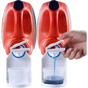 [2 Pack] Laundry Detergent Dispenser Cup Holder & Nozzle Force-Saving , Soap Dispenser,Drip Catcher, for Laundry Room Organization and Storage