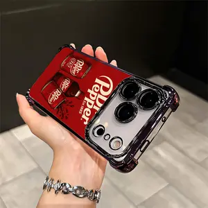 Dr Pepper Retro iPhone Case Vintage Dr Pepper Soda For Believers For Iphone 17 16 15 14 13 12 11 PRO MAX PLUS Shockproof Soft Silicone Smartphone Protective Cellphone Shell mag safe transparent Scary ScreamingPhoneCaseQ70