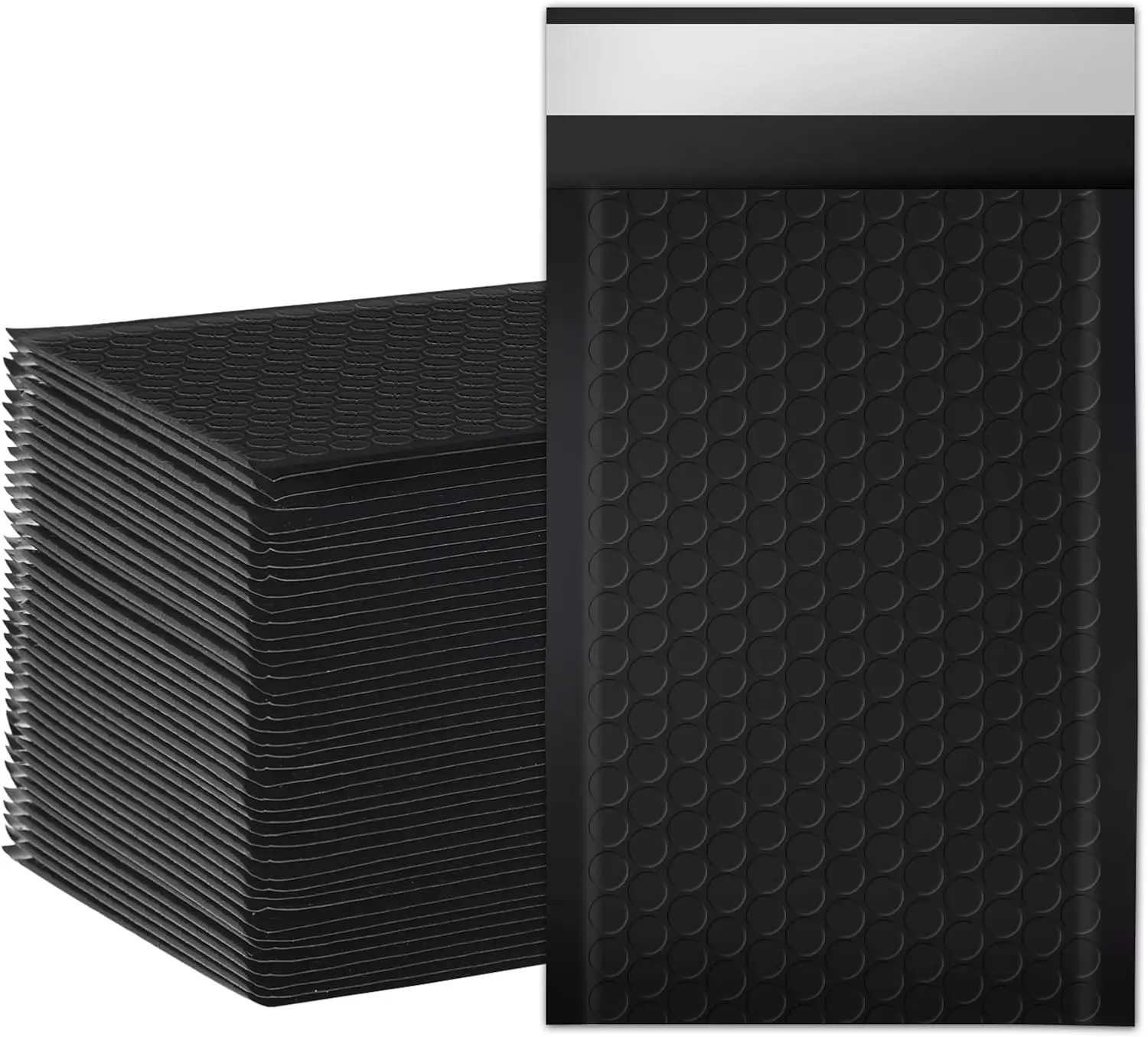 Bubble Mailers, 4x7 Inch Poly Padded Bubble Mailers Pack of 50 Bubble Envelopes Opaque Self Seal Adhesive Waterproof Bags for Shipping and Packaging(Black,4x7-50Pc)
