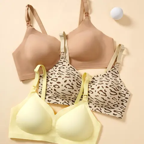 Maternity's Solid Wireless Bra, Comfortable Breathable Maternity Lingerie, Maternity Underwear