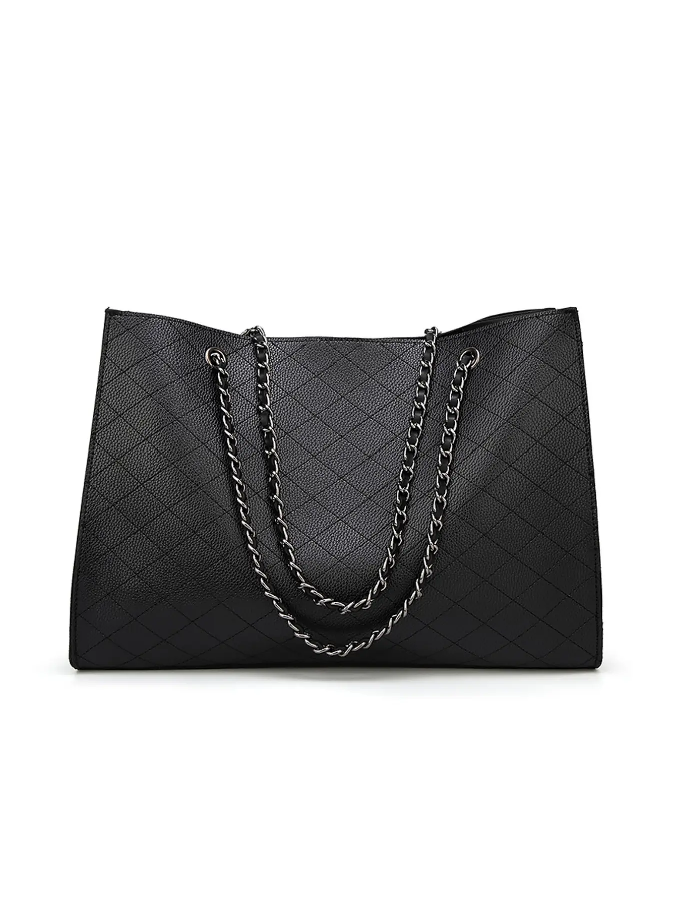 New solid color retro large capacity diamond grid fashionable and elegant Casual Shoulder Totes Bag can be carried on one shoulder, suitable for shopping and travel Quilted Purse Bags
