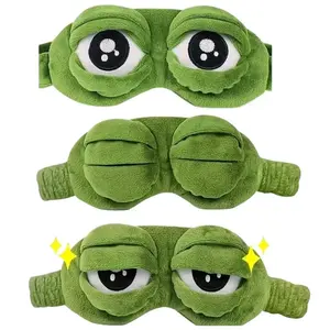 【Summervibes】3D Frog Sleep Mask, Soft Cartoon Eyeshade for Men and Women, Portable Blindfold for Travel, Napping, and Winter Home Relaxation