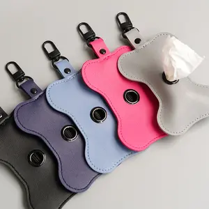 Outdoor Dog Walking Poop Bags Pet Waste Bags Dispenser Multi-color Hangable Leash Poop Bags Storage Bag