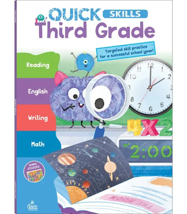 Quick Skills Third Grade Workbook by Carson Dellosa Education (Paperback)