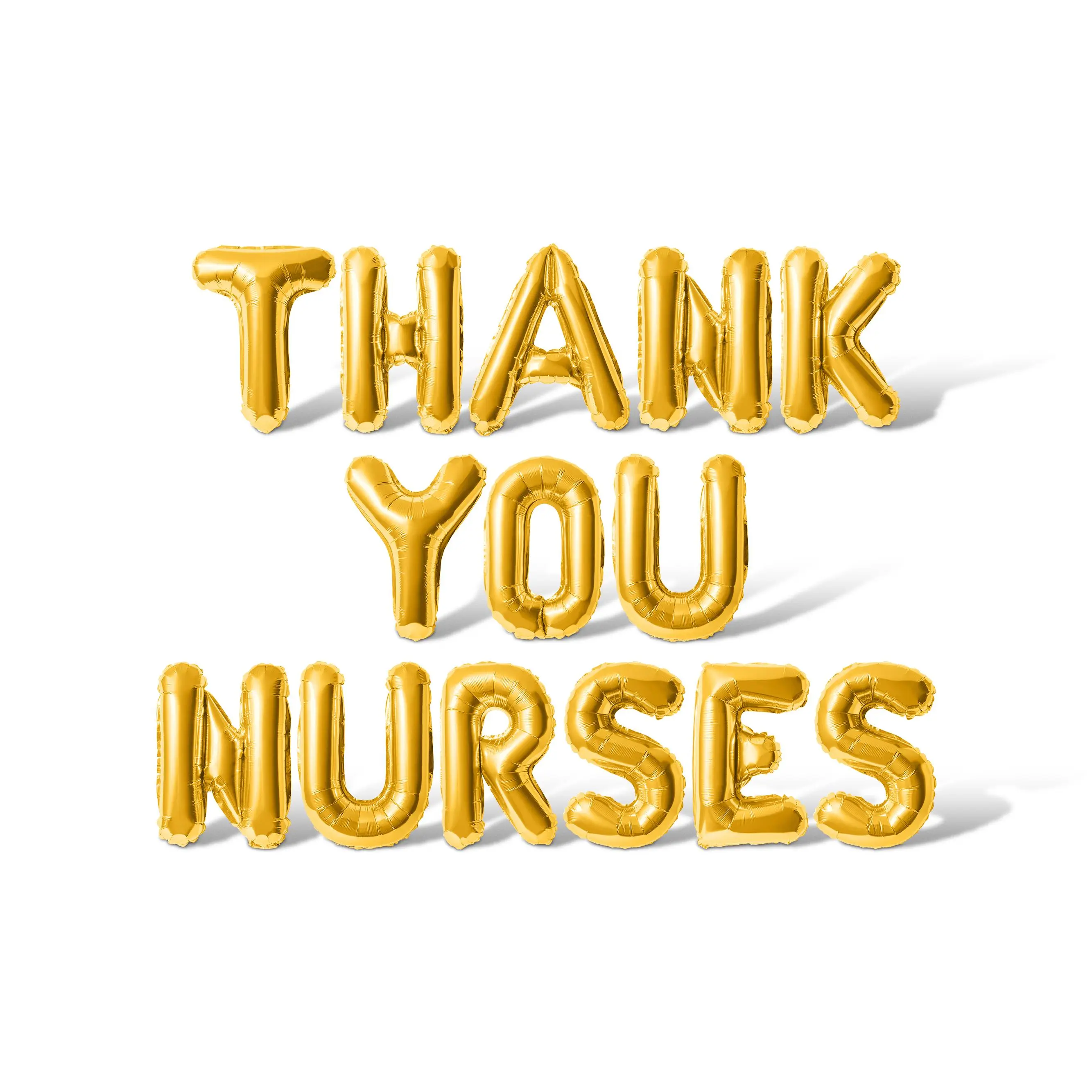 Letter Balloons - THANK YOU NURSES 16" Inch Alphabet Letters Foil Mylar Balloon Nurse Appreciation Party Banner