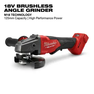 Milwaukee 125mm Brushless Angle Grinder 18V for Construction and Fabrication