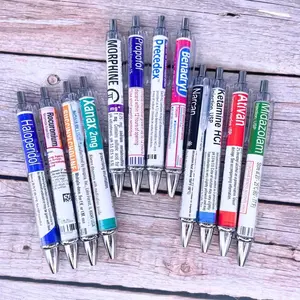 YJ PREMIUMS 12 PC Pharmacy Pens for Nurse & Pharmacist | Funny Drug Nursing Week Pharmacy Tech Technician Gifts for Women Needle Vaccine Syringe Pill Medicine Pen Supplies Accessories Bulk