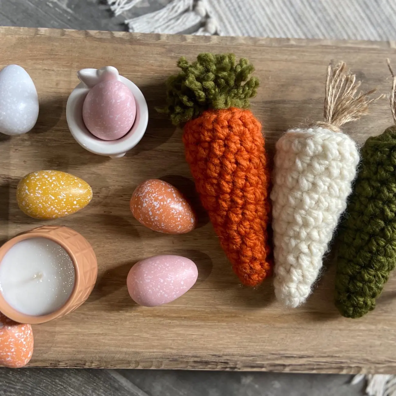 Crochet Farmhouse Carrots Decor