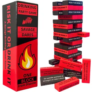 Risky Game Studio Risk It or Drink It Adult Party Drinking Card Game Social Icebreaker Fun Challenges
