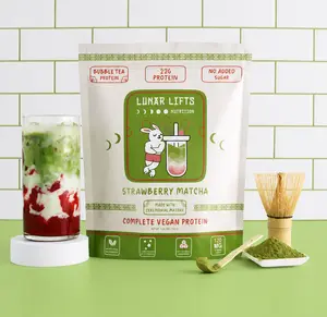 Strawberry Matcha Vegan Protein Powder | Plant Based Protein | 22g Protein | Dairy Free Tea Healthy Tea