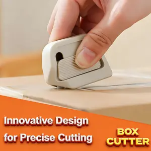 Mini Magnetic Ceramic Box Cutter, 7mm Sharp Safe Retractable Utility Knife, No Rust Pocket Letter Opener for Packages,  Boxes - Portable Safety Box Opener Tool for Home, Office, Warehouse