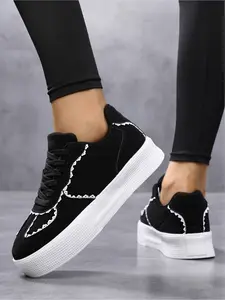 Women's Thick-Soled White Shoes, Summer Colorful Metallic Skate Shoes, Versatile Elevated Casual Sneakers, Suitable for Outdoor Sports & Daily Wear