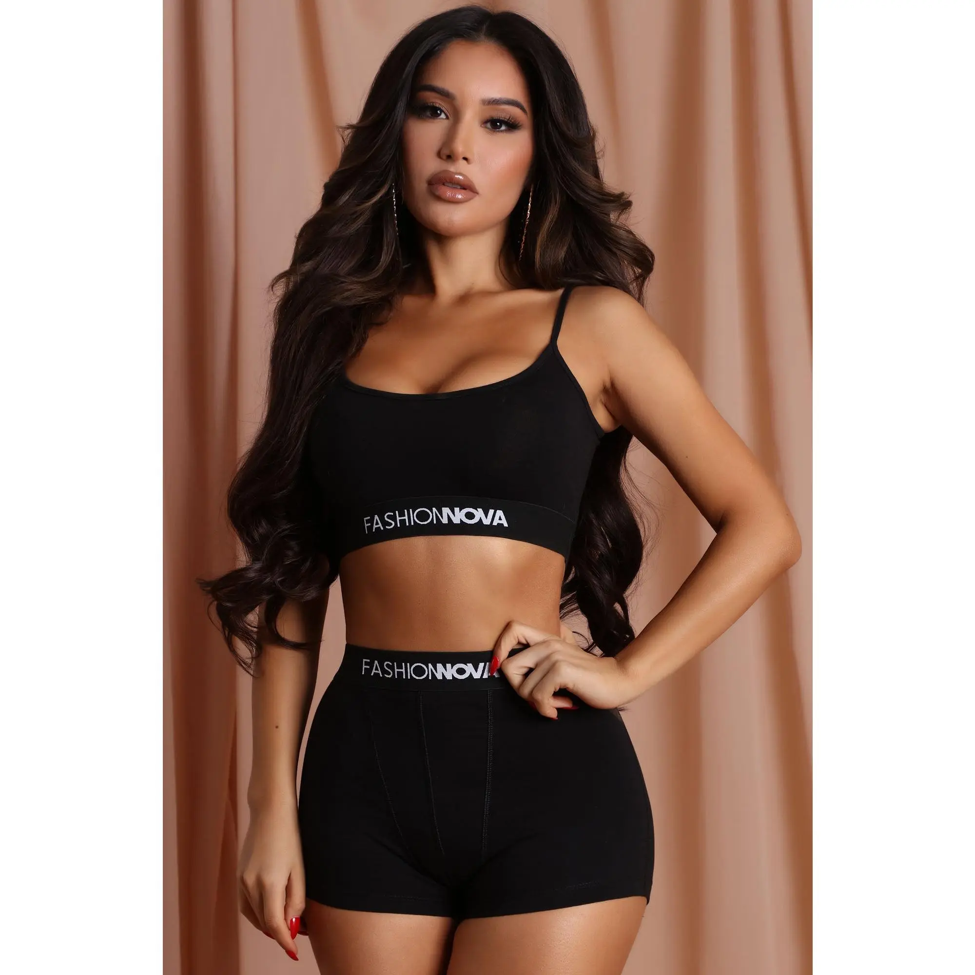 FN Mood Cami And Boxer Set - Black FN Mood Cami And Boxer Set - Black
