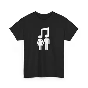 Music Connects People Unisex Heavy Cotton Tee, Music Lover Gift, Musical Shirt, Music Apparel, Concert Tee, Artist Tee