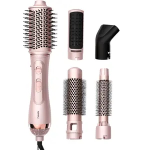 Nimmu 5-in-1 Hot Air Brush Set with Negative Ions for Quick Drying, Curling & Straightening - Professional Hair Tools for Women - Barrel Styler