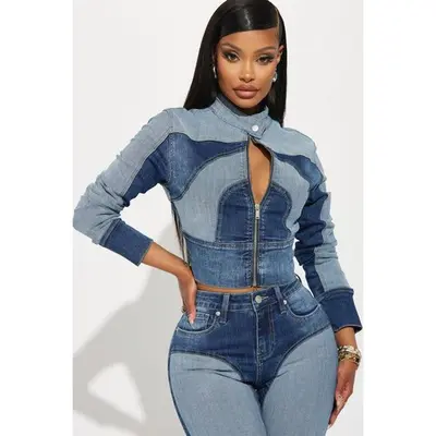 Boots Flare Jenas and Long Sleve with Black Jacket TikTok Shop