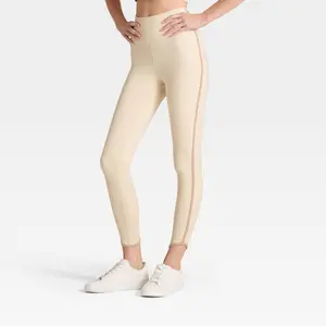 Women's High-Rise Contrast Piped 7/8 Leggings - JoyLab