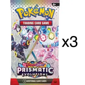 (X3) Pokemon Prismatic Evolution Booster Packs