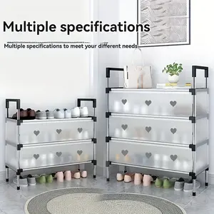 1pc Durable Multi-Layer Shoe Rack, Waterproof Plastic Entryway Organizer, Dustproof Space-Saving Storage for Home, Dorm, Rental - Versatile Use, Box,Cabinet,Rack for Outdoor Storage
