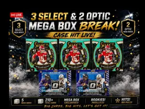 2025 NFL Optic (2-Count) & 2025 NFL Select (3-Count) Sports Cards Mega Box (CASE HIT LIVE)