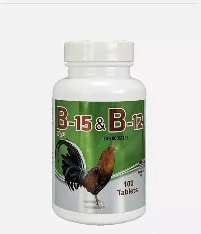 TFB-15 & B12 for Roosters 100 Tablets Poultry Vitamin Supplement Daily Energy & Conditioning Support