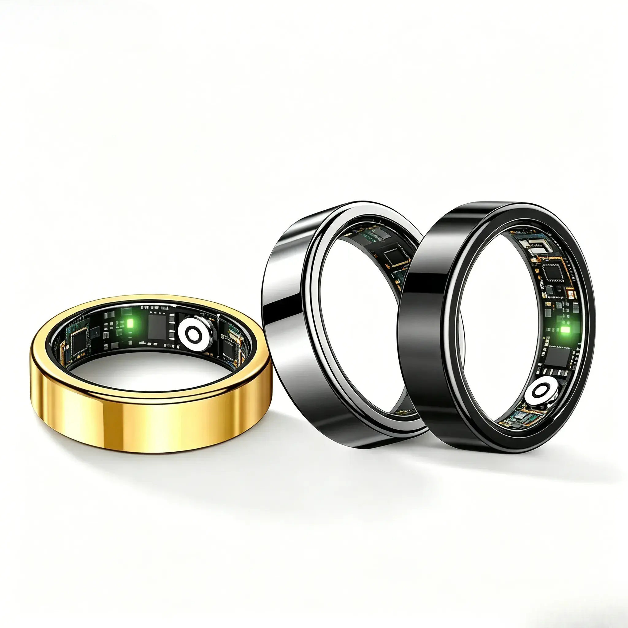 Wearable Smart Ring Tracker, Rechargeable & Long Battery Life Fitness & Activity Tracker with 24H Heart Rate Tracking, HRV, Blood Oxygen, Sleep Monitoring, Real-Time Data Sync to Phone, Gesture Control, Waterproof for Sports Wellness, Unisex Adults, Pedo