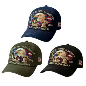USA 250th Anniversary Baseball Cap (1776-2026) – Patriotic Hat for 4th of July. All-Season Wear, Hand Wash/Dry Clean. Perfect  for History Lovers & Patriotism. outdoorfun unisex boyfriend