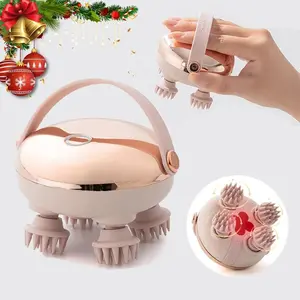 New Trend Handheld Electric Stress Relief Cordless Scalp Massager, Dry Wet Use, Comfortable Head Massage, Relaxing Scalp Cleaner, Head Massagers