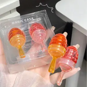 MAGIC CASA 2pcs/Set Nourishing Lip Gloss Kit - Lip Tint & Moisturizing Lip Balm