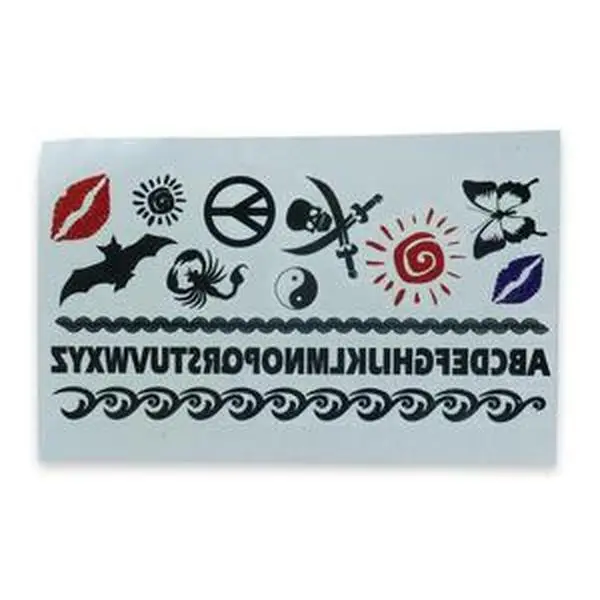 Vintage Alphabets Temporary Tattoo Sheet