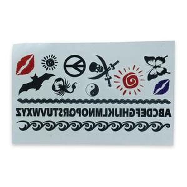 Vintage Alphabets Temporary Tattoo Sheet