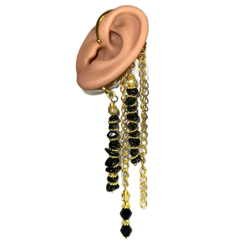 Obsidian Goddess (Ear Cuff)