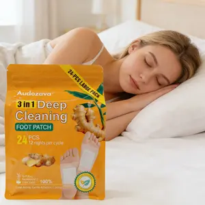 3-In-1 Ginger Foot Patch, One Pack Of 24 Pieces, Natural Foot Patch, Relieves Fatigue And Promotes Sleep, Herbal Fragrance, Comfortable Foot Care.