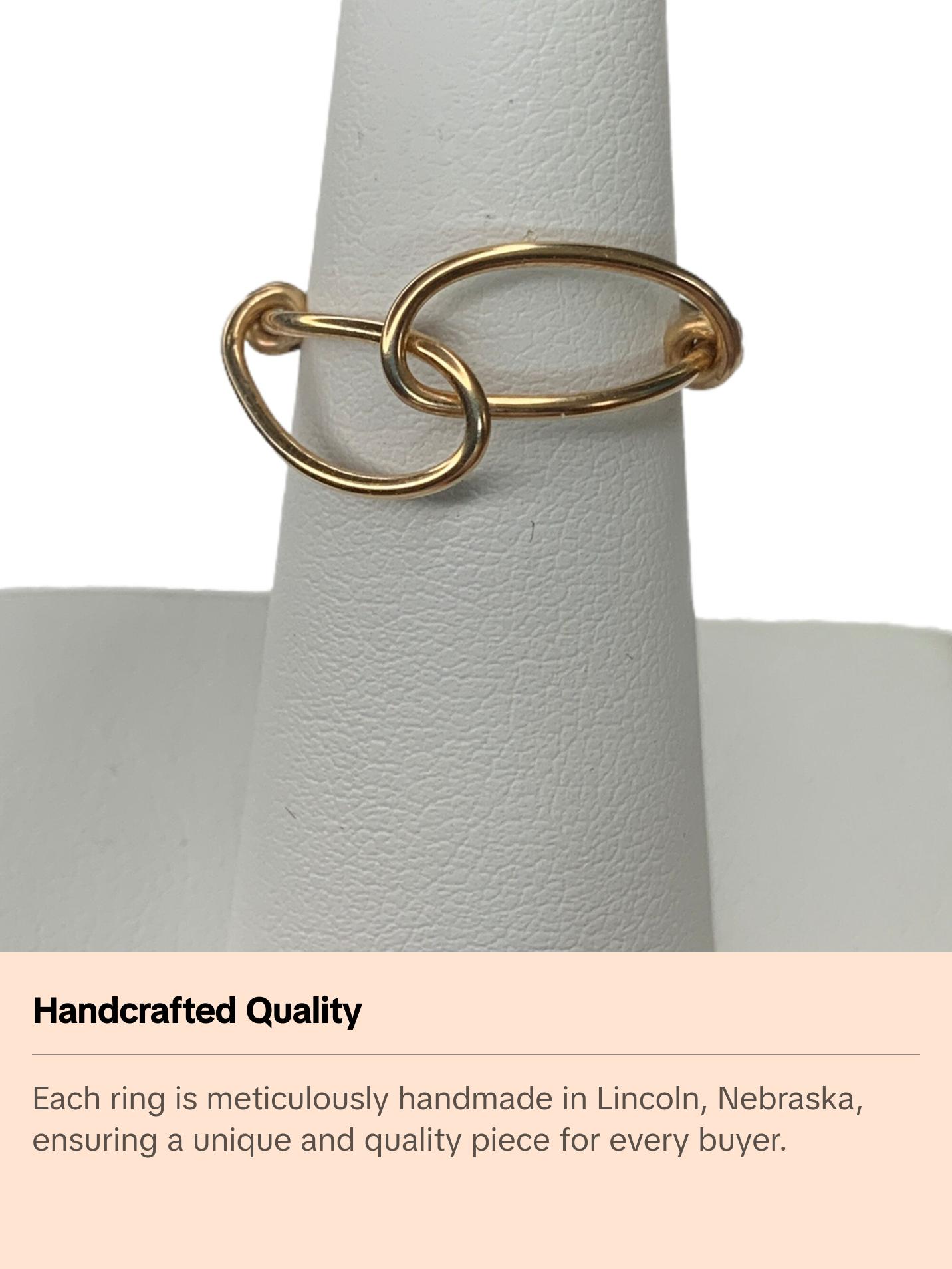Sterling Silver | 14KT Gold Filled Wire Infinity Loop Simple and Minimalistic Wire Ring