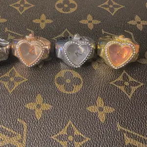 Heart Watch Ring Gold