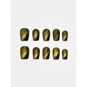 Aura Nails Olive Envy Squoval Press-On Nails - 10 Pc Set