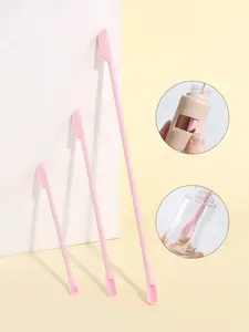 3pcs Silicone Spatula Silicone Double-End Scraper Cosmetics Bottle Jar Scraper Cosmetics Tool Mini Scraper Set Makeup Tools