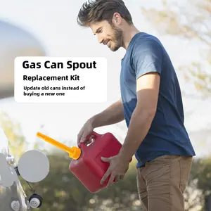 6X Replacement Gas Can Spout Nozzle Vent Kit for Plastic Gas Cans Old Style Cap Auto Repair Tools Automotive Vehicle Tool