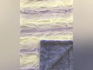 Blanket: Luxe Cuddle Angora Lavender White on Luxe Cuddle Marble Iris
