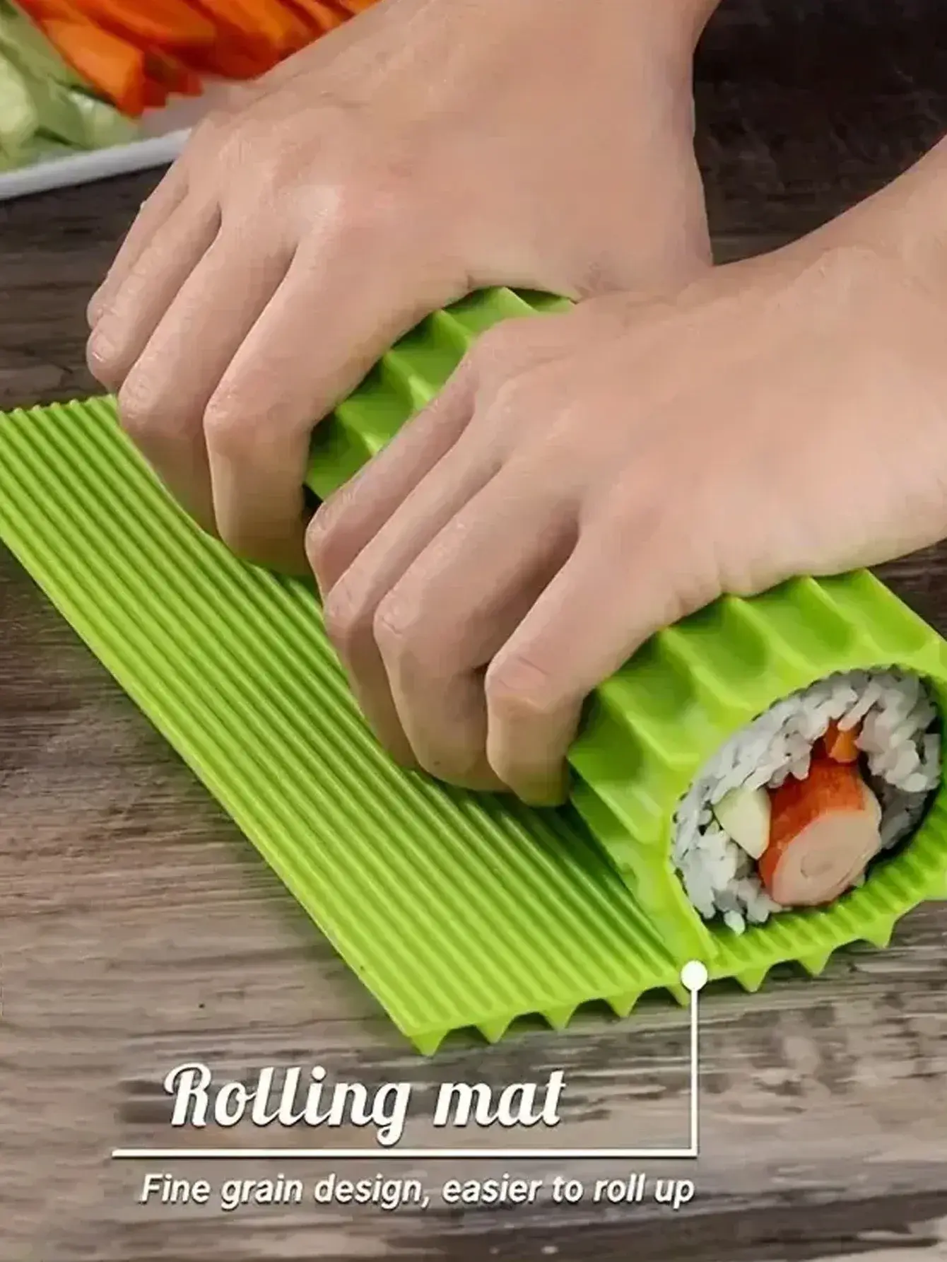 1pc Sushi Making Tool Sushi Roll Mat Seaweed Rice and Vegetable Roll Machine DIY Home Sushi Restaurant Party Kitchen Small Tool No brand