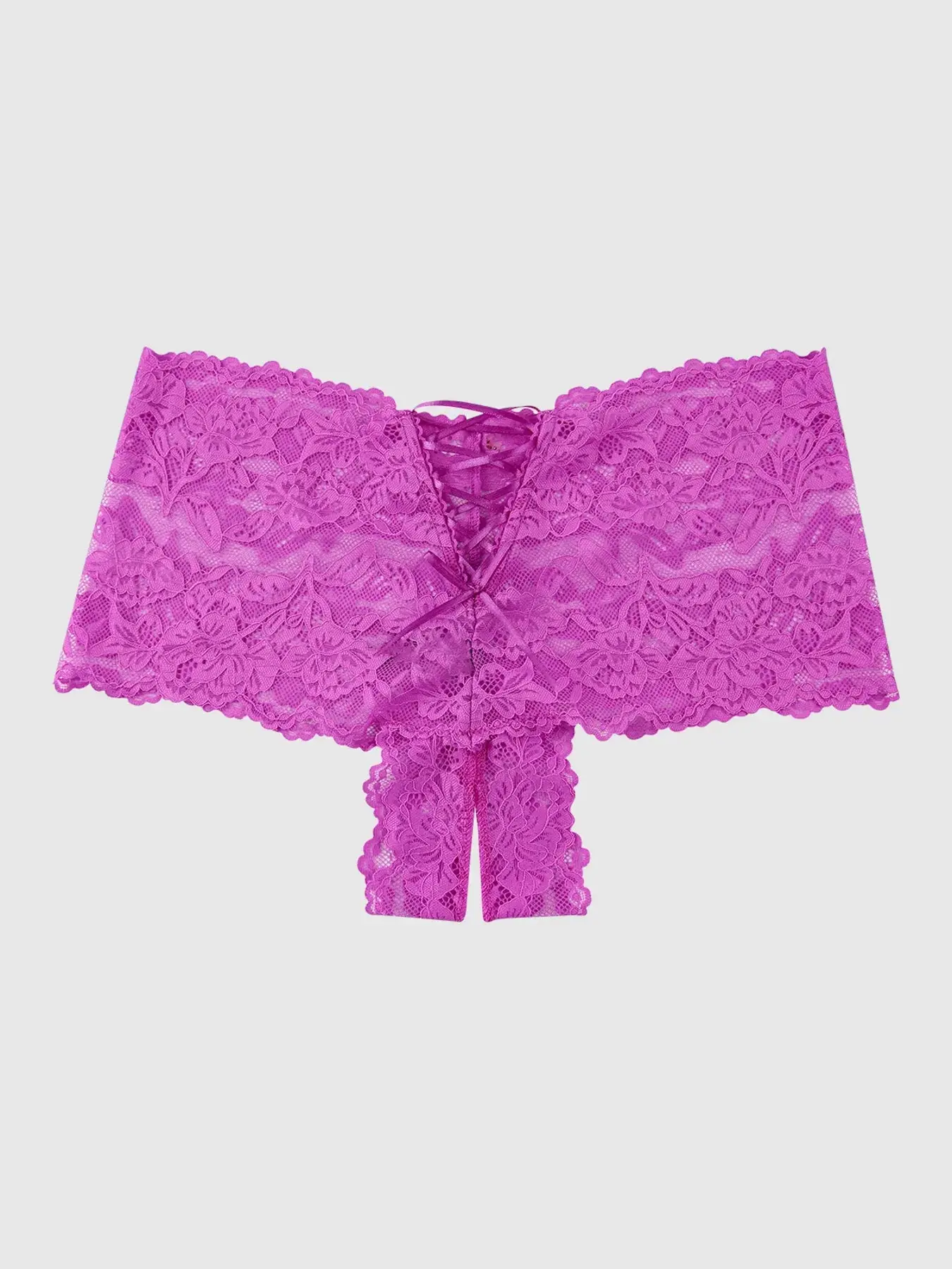 Women's lace crotchless cheeky underwear in pink cheeky  bottoms  plus  size spring  lingerie Panties Womenswear Elegant Piece