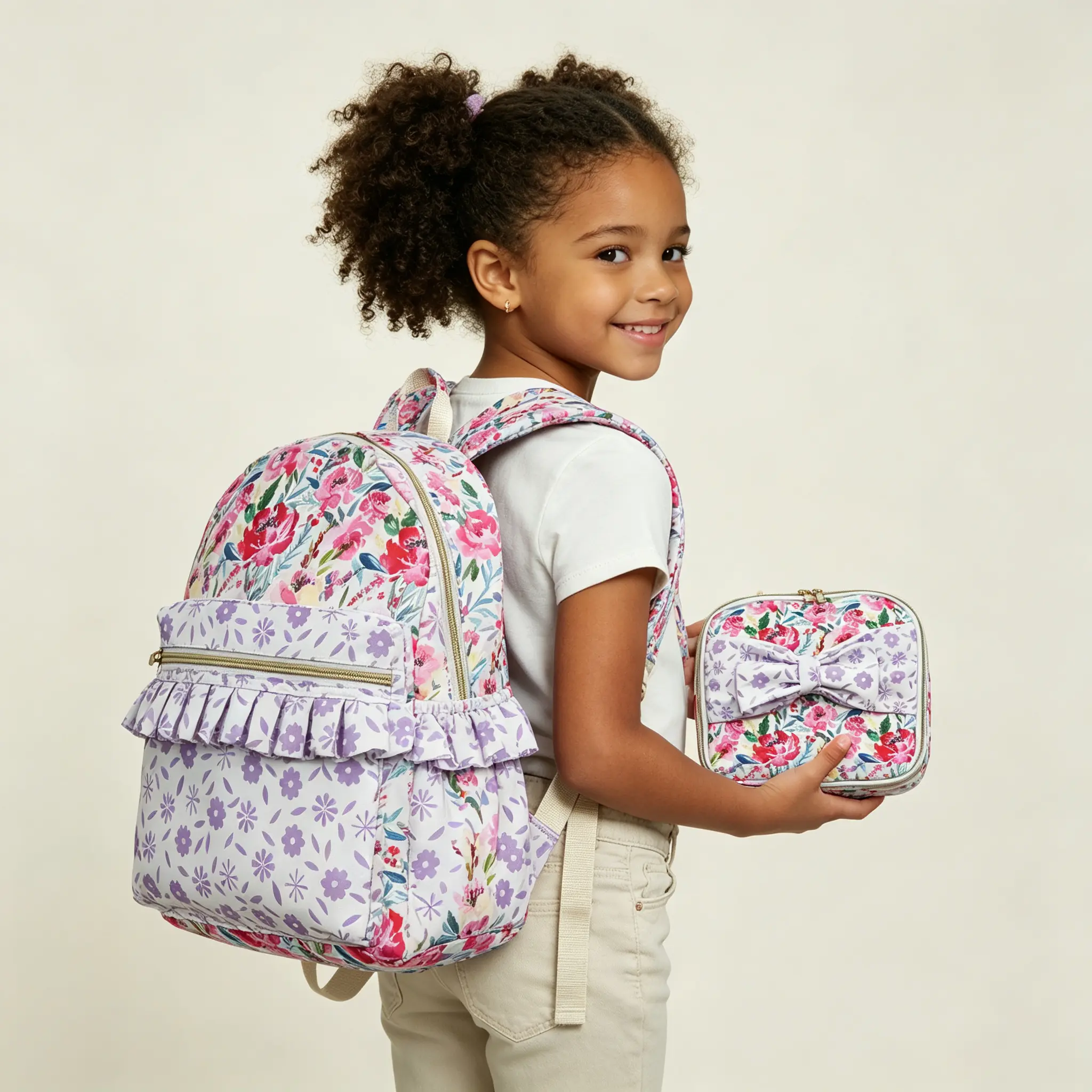 Unisex Kids' Durable Camo Back Packs School Set - 13.5x17x5 in Basic, Comfortable Fit, Lightweight Set with Backpack, Lunch Bag, Lunch-Ready Bento Bag, Accessory Pouch (Ideal for School Use)
