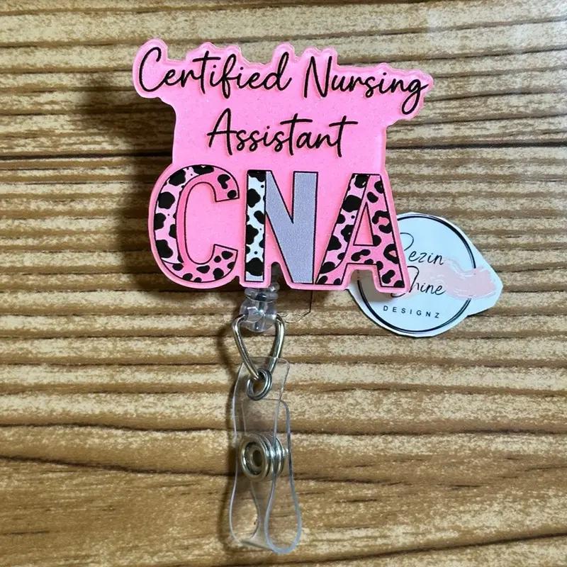 Certified Nursing Assistant CNA Pink Badge Reel