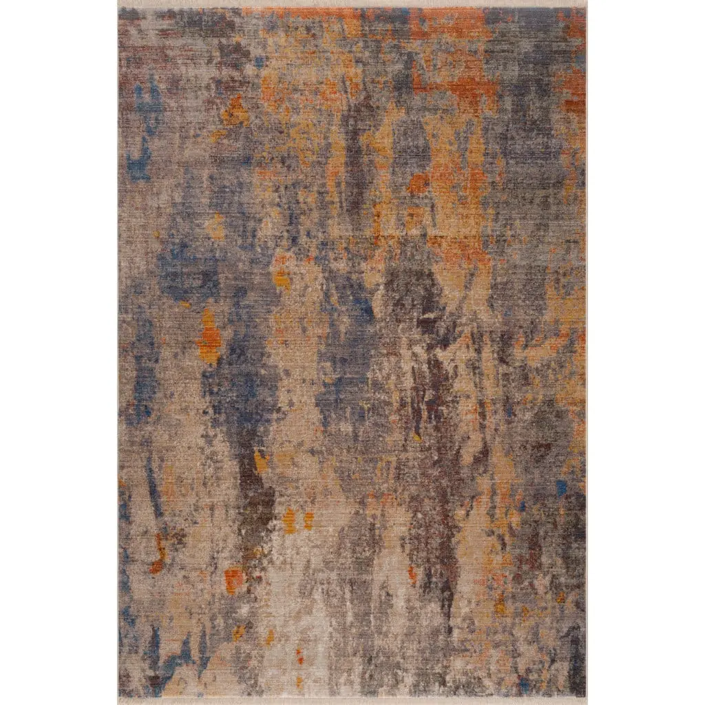 212 MAIN 2x3 ft Rectangle Home Decor Rug, Neutral Beige Tones, Transitional Style, Low Pile, Machine Woven, Modern Abstract Distressed Design, Indoor Area Rug for Living Rooms, Home Decor Rugs, Indoor Area Rugs