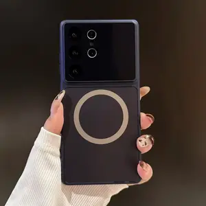 Corning Magnetic Matte Glass Shockproof Protective Case, Compatible with Samsung S26 Ultra, S26 Plus, S26 ,S25Ultra,S24 Ultra, S23 Ultra Lens Glass Protection, Supports MagSafe Function, Casing, Accessories, Cellphone, Smartphone