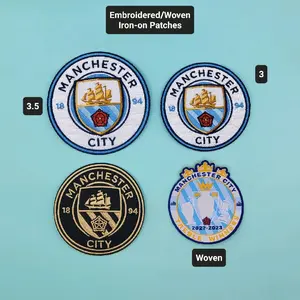 City Embroidered/Woven soccer Iron-on Clothing Patches