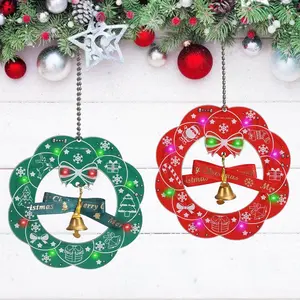 2-Pack DIY Christmas Soldering Kit, LED Flashing Christmas Tree Wreath Solder Practice Kit with 3 Lighting Modes, DIY Electronics Project for Festival Decorations & Present