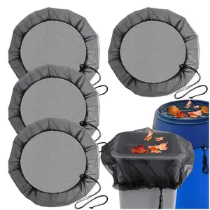 Rain Barrel Mesh Cover,  Mesh Cover with Drawstring, Garden Water Storage Container Cover, Outdoor Garden Supplies, Leaf