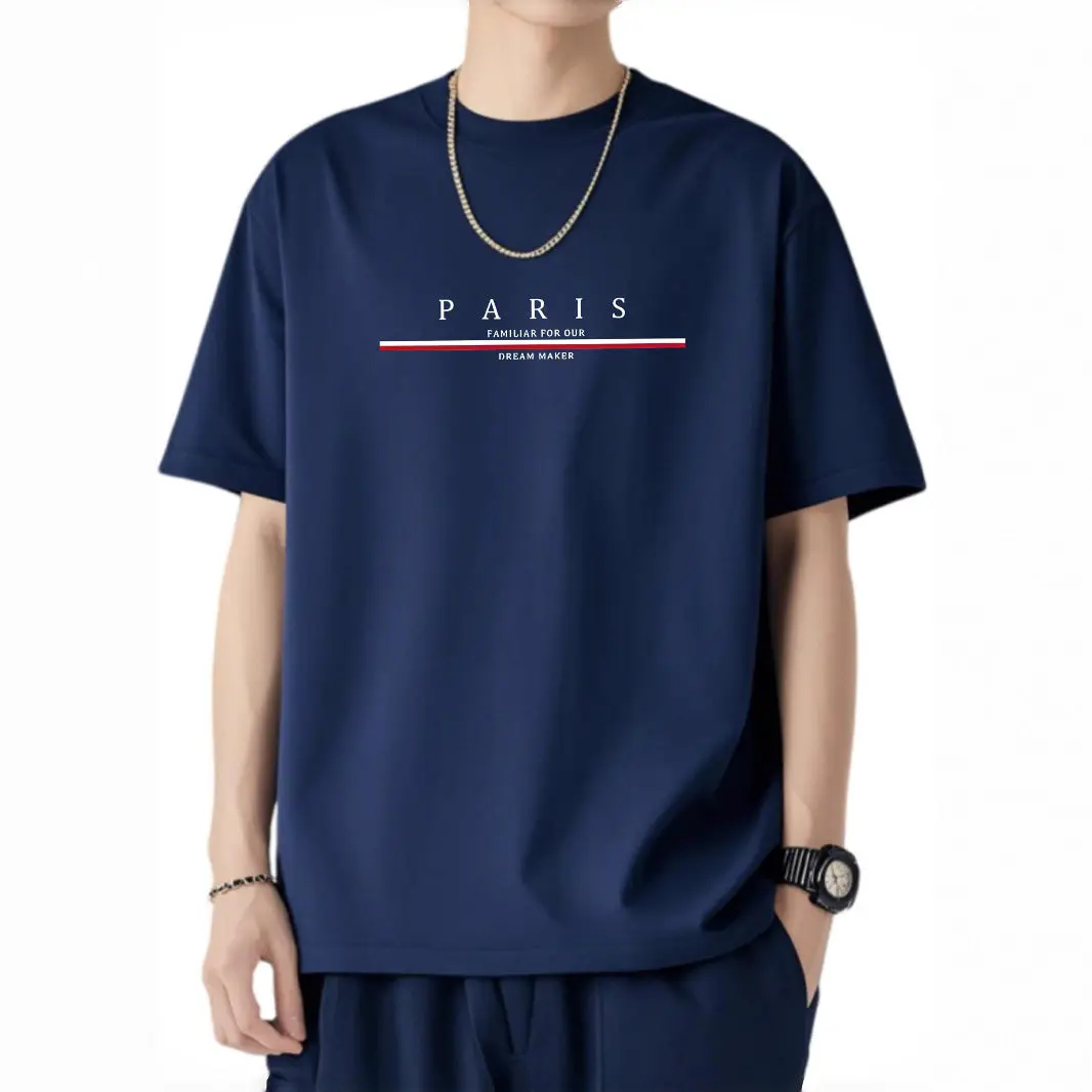Mens Casual Loose-Fit Mesh Short-Sleeve T-Shirt