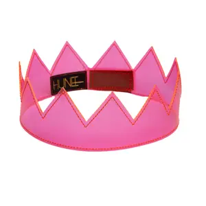 Clear Vinyl Crowns Available in Multiple Colors - Adjustable for all head sizes